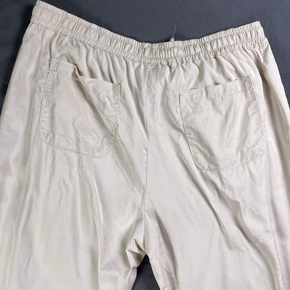 Magaschoni Cream Lightweight Wide Leg Pants with Pockets Casual Size L - Picture 10 of 10